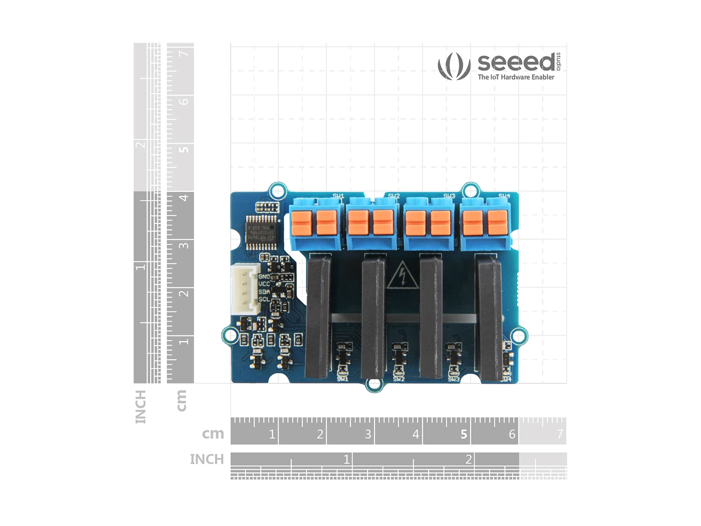 1ชิ้น Grove-4ช่องโซลิดสเตทรีเลย์สี่ช่อง SSR พัฒนา g3mc202p