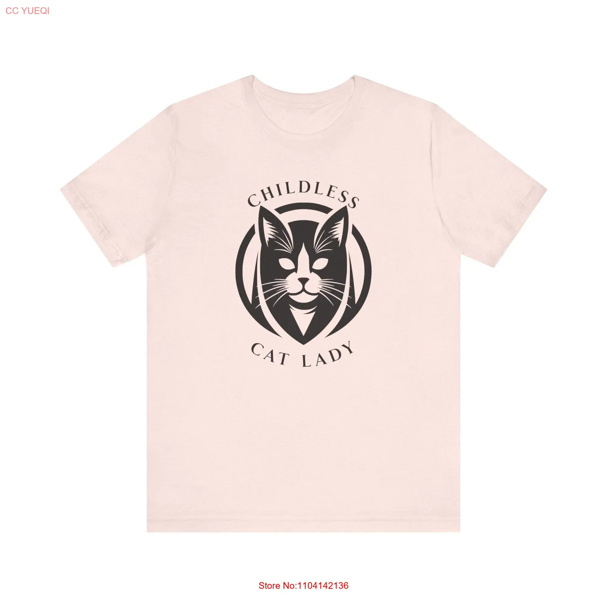 Childless Cat Lady  T Shirt long or short sleeves