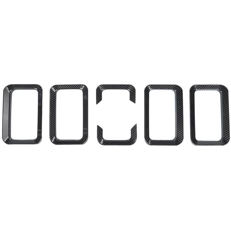 New Front Grill Mesh Inserts 6Pcs Cover Grille Guard Trim Kit For Suzuki Jimny 19-2024 Car Exterior Accessories Carbon Fiber