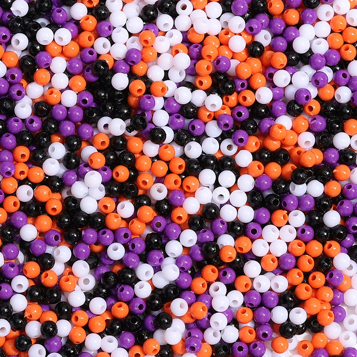 1200/2400pcs 4mm Acrylic Round Beads Halloween Series Unique Spacer Beads For DIY Jewelry Making Bracelets Necklaces Accessories