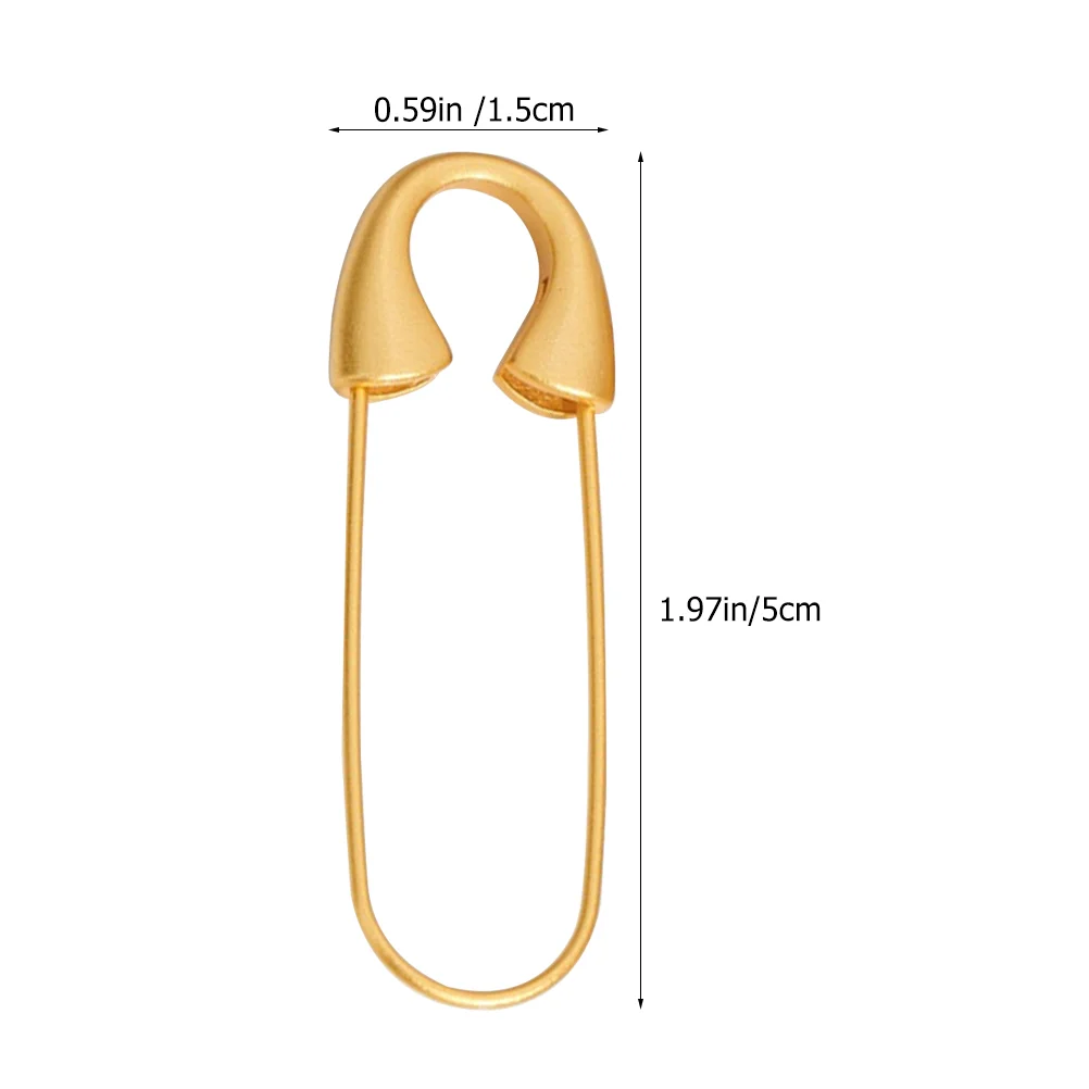 5 Pcs Gold Pin Needles Jacket Clothing Lapel Decorative Brooch Safety Heavy Duty Metal Base Findings Large Office