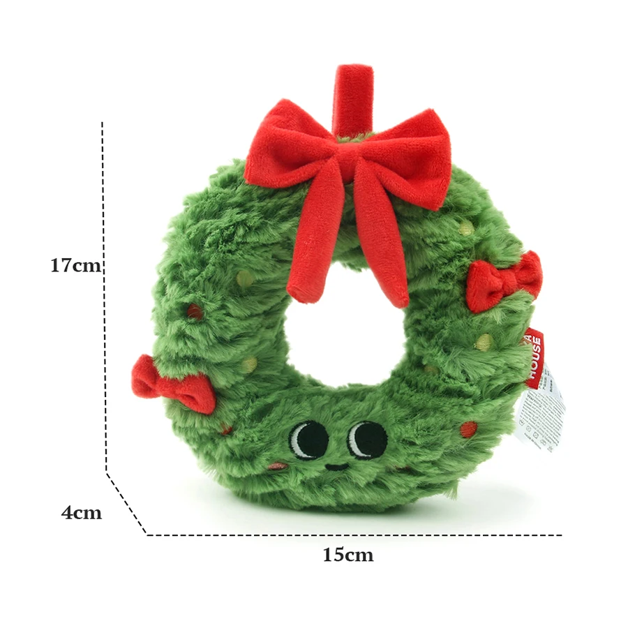 17CM ghirlanda di natale gioielli di peluche con simpatico viso sorridente bambola di peluche decorazione dell'albero di natale decorazione della casa