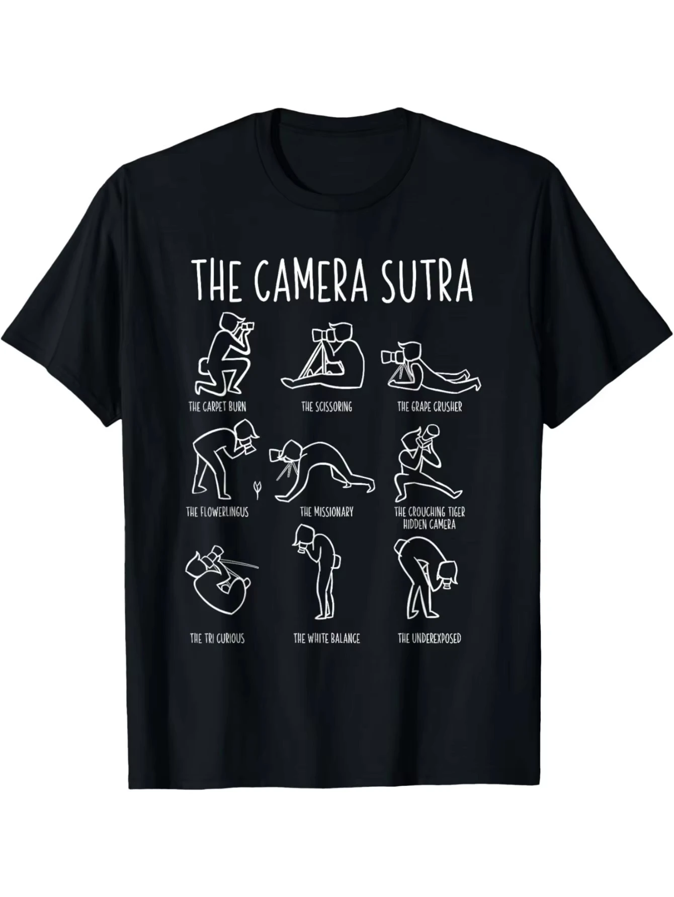 Funny Photographer Camera Poses Scripture Graphic Tee Unisex Round Neck Humorous Regular Fit Casual Photography Lover Tops