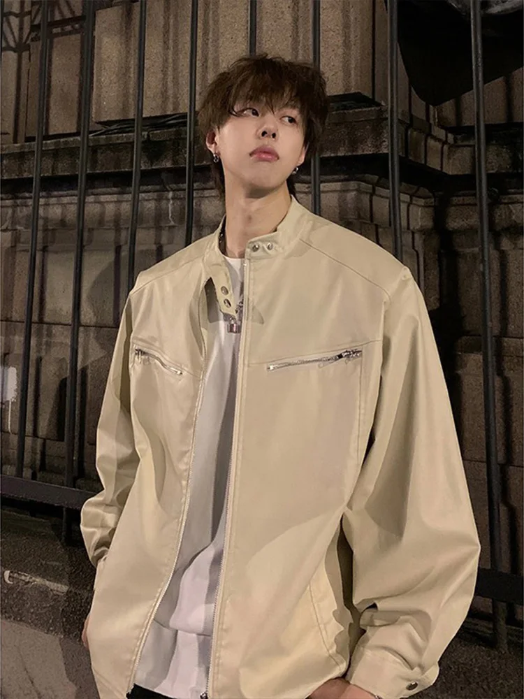 

Мужская кожаная куртка в стиле ретро-американский стрит-мотоциклетный, осенне-зимняя, с воротником-стойкой, утепленная, с наплечниками, из искусственной кожи, в стиле Harland Flight Jacket