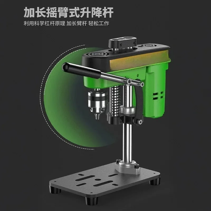 Mini bench drill, small drill machine, multifunctional industrial-grade high-precision drilling , speed-adjustable desktop