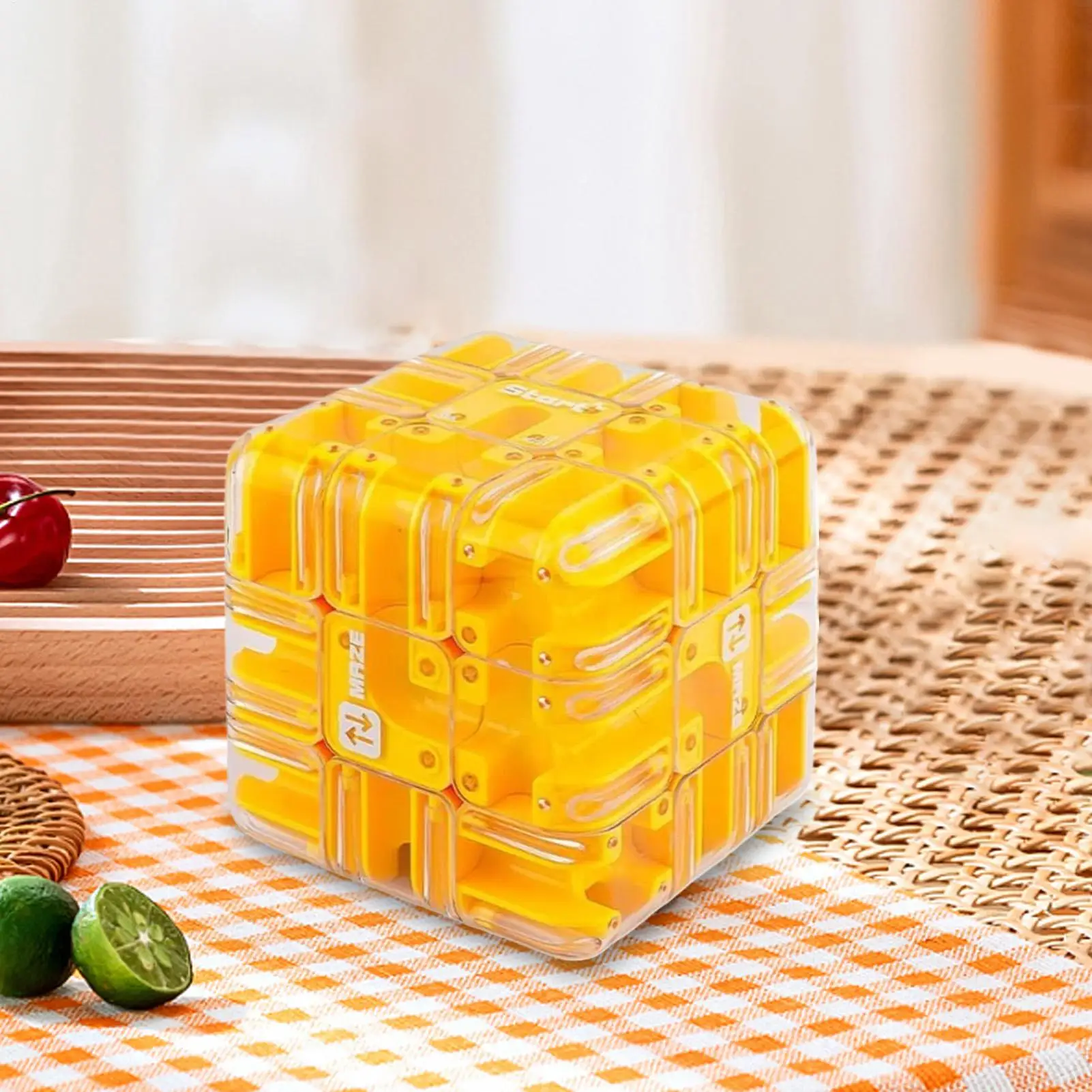 Bola Labirin 3D Interaktif Mainan Edukasi 3D Roller Ball Puzzle Kubus Labirin Untuk Kelas Pesta Ulang Tahun Sekolah Ruang Tunggu Keluarga