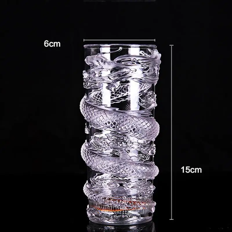 1 Pc Colorful LED Light Cup Creative Glow Drinkware Dragon Decoration for Party Bar Clubs Festive Event