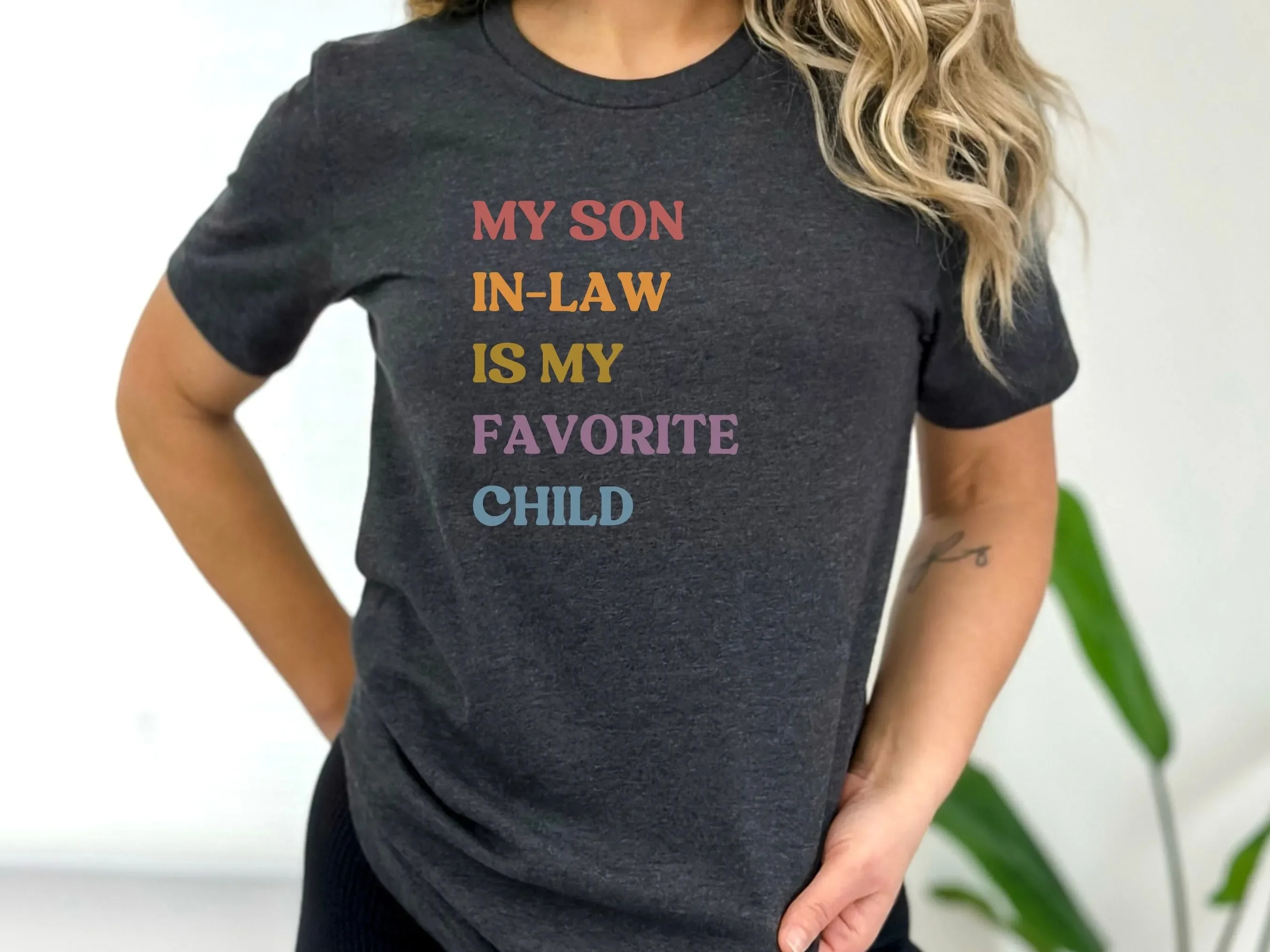 My Son In Law Is Favorite Child T Shirt Grandmother Grandma For Mom