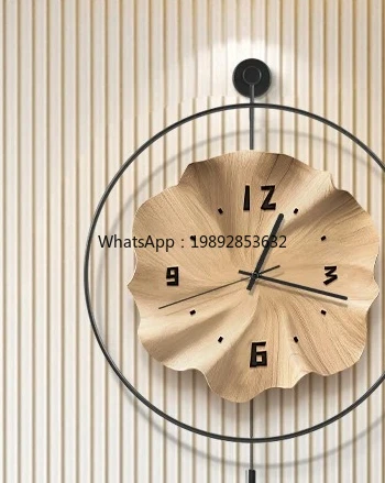 

Wooden Style Clock Wall Living Room Silent Clock Wall Hanging Home Art Restaurant Wall