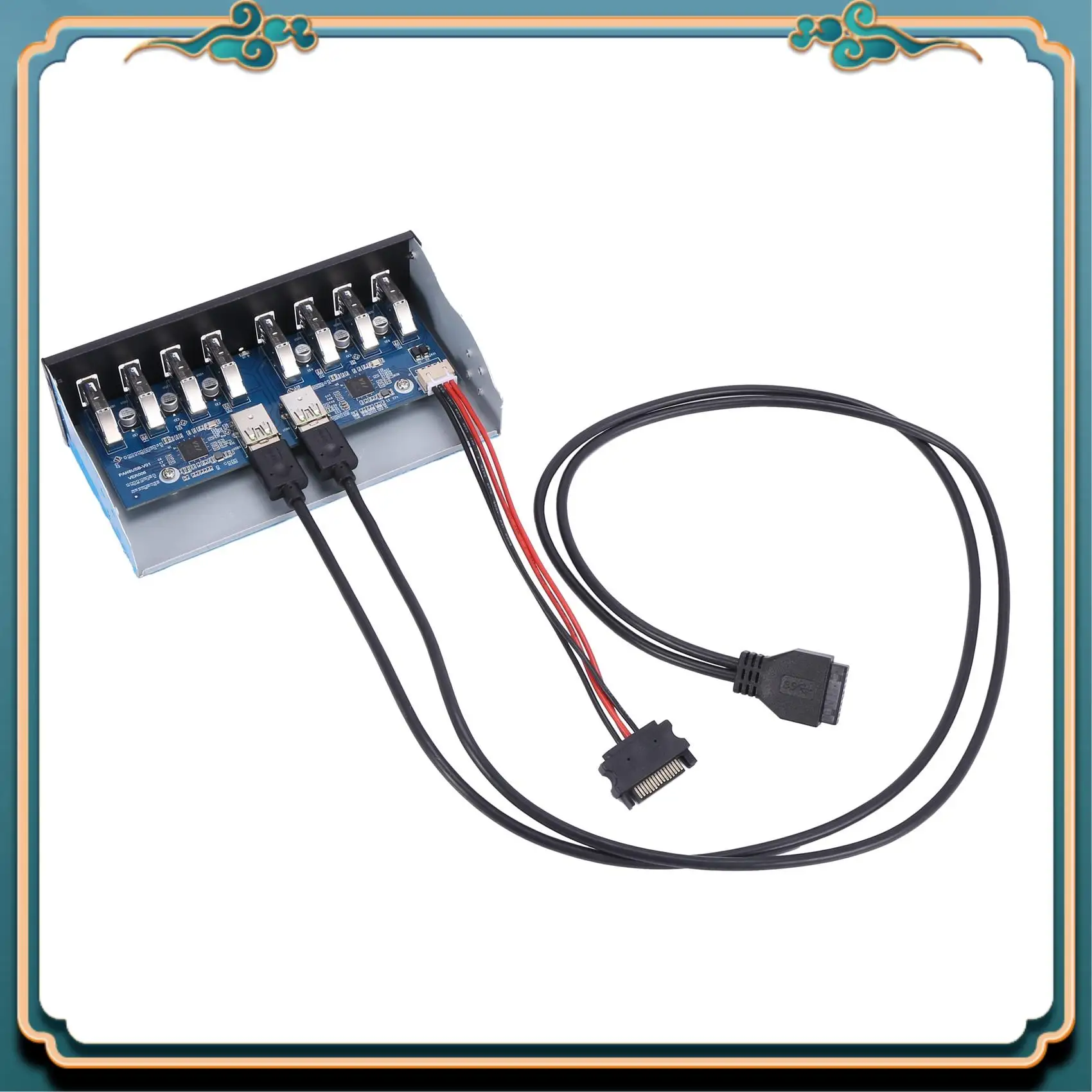 

ABJG-19 Pin To 8 Port USB 3.0 Hub 5.25 Inch CD-Rom Drive Bay CD Rom Front Panel For Computer Case