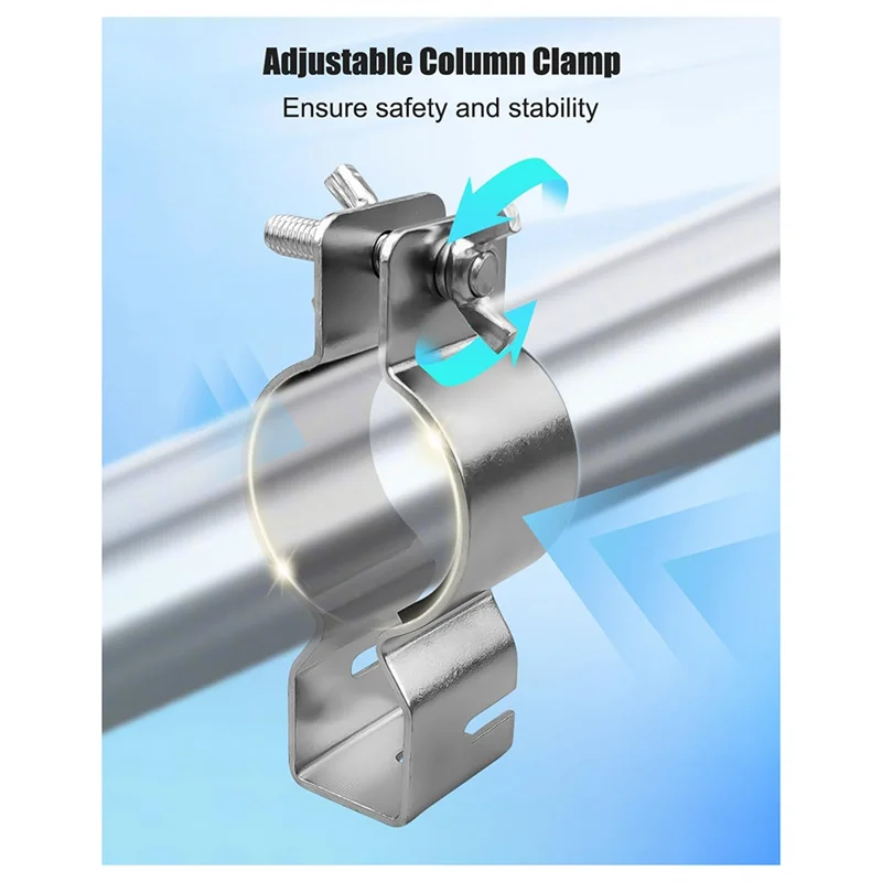 

AB41-2Pcs Adjustable Upright Clamp For 1.5In Diameter Or 2In Diameter Brackets, Pipe And Drape Clamps For Hanging Accessories