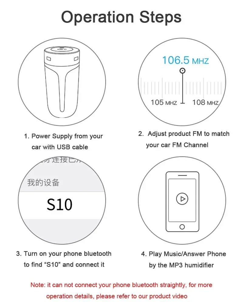 Neuwagen Luftbe feuchter Bluetooth 5,0 sq mp3 Aroma therapie Diffusor Ultraschall ätherisches Öl Aroma Diffusor mit LED Nachtlicht