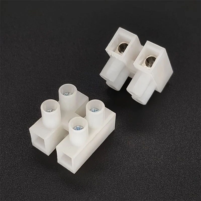 10Pcs 2P terminal block Plastic Wire Connector Screw Cable Connector Wire Connector Strip