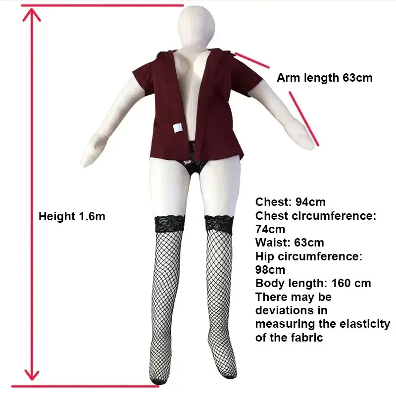 Soft Comfortable Men's Cushion No Filling Elasticity Fabric 1.6m Doll Covers Simulated Mannequin Washable Hug Pillow Cover COS