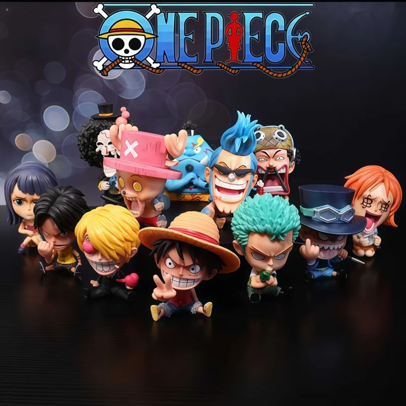 

One Piece Mini Anime Figure Q Version Pvc Statue Collectible Model Ornament Home Room Decoration Gift For Anime Lovers