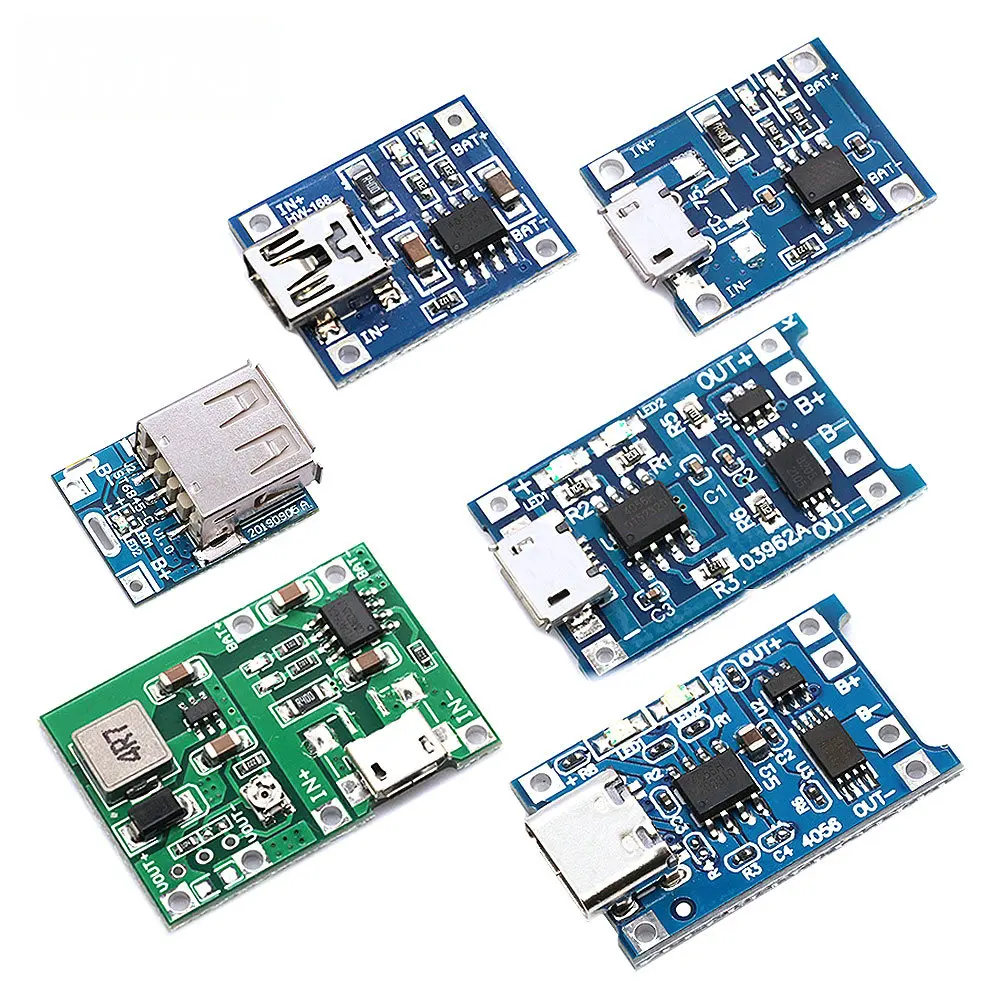 1/5PCS TP4056 With Protection Dual Functions 5V 1A Mini Micro TYPE-C USB 18650 Lithium Battery Charging Board Charger Module