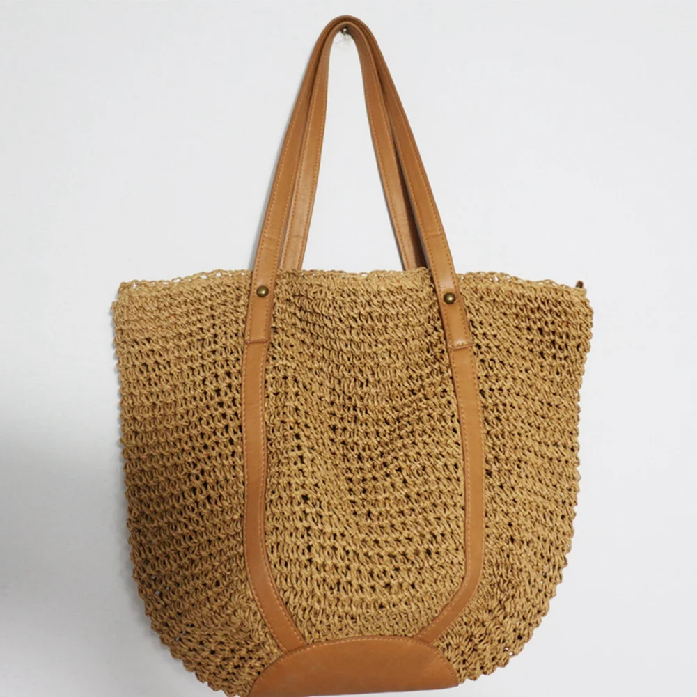 

【SEE】Casual Straw Woven Women Shoulder Bag Wicker Handbags Women's Bag Bohemian Beach Tote Bags For Women Shopper