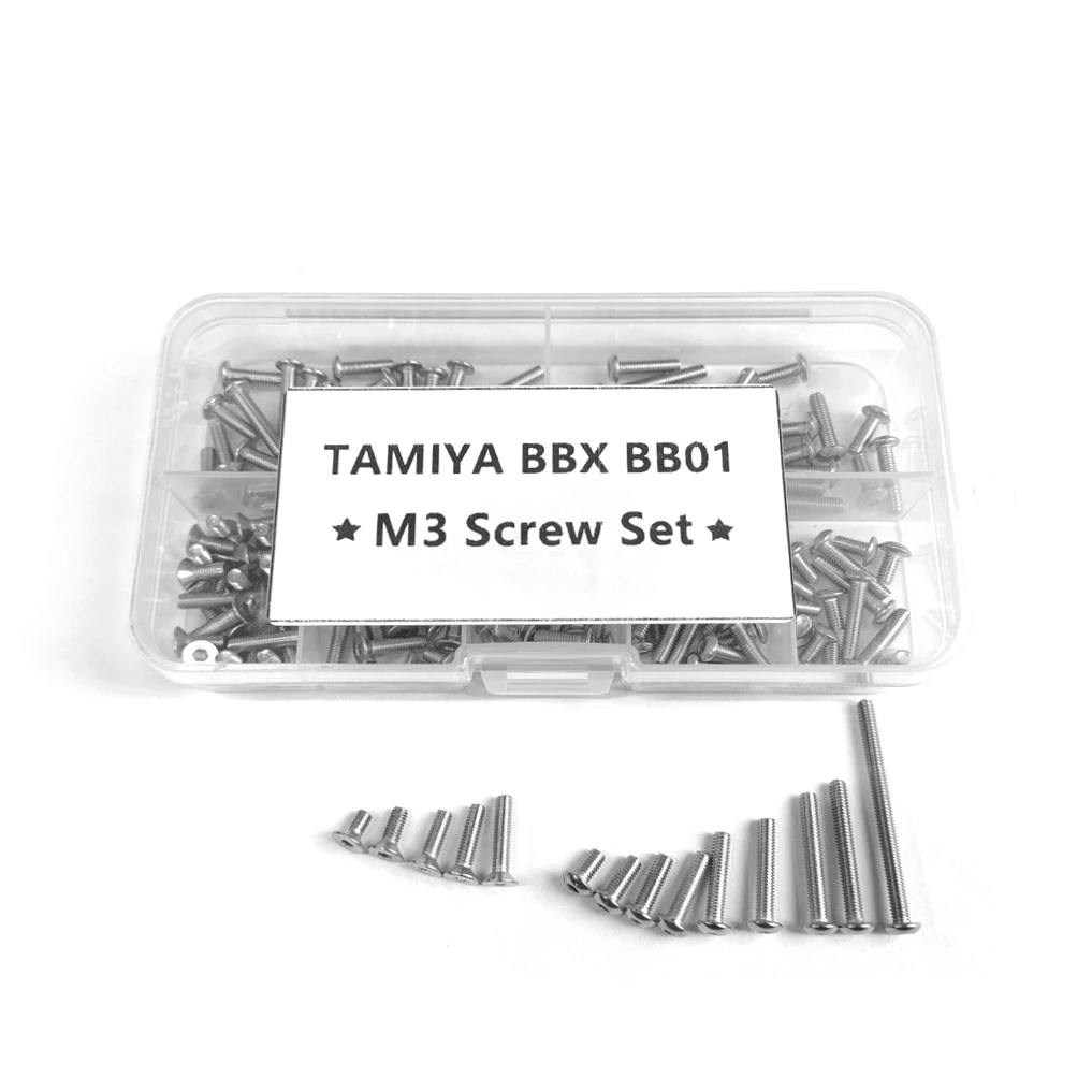 Metal M3 Screws Fastener Kit Repair Tools for Tamiya BBX BB01 Tamiya BB-01 1/10 RC Car Spare Parts Upgrade Accessories