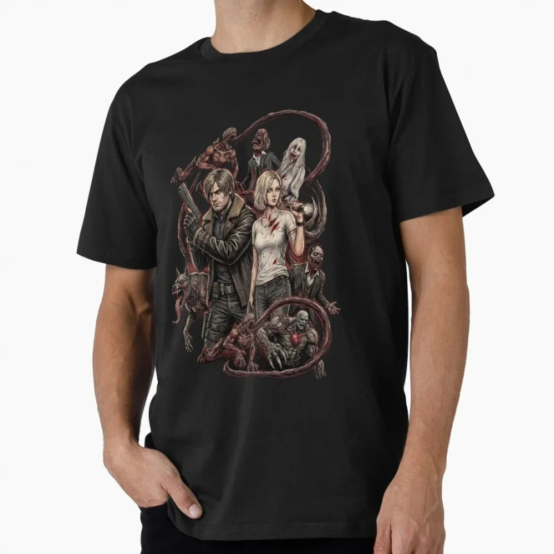 RE Requiem Grace Leon Dual Story Grunge Enemies Survival Tension Gift T shirt Unisex Gamer Tee Resident evil clothes S-6XL