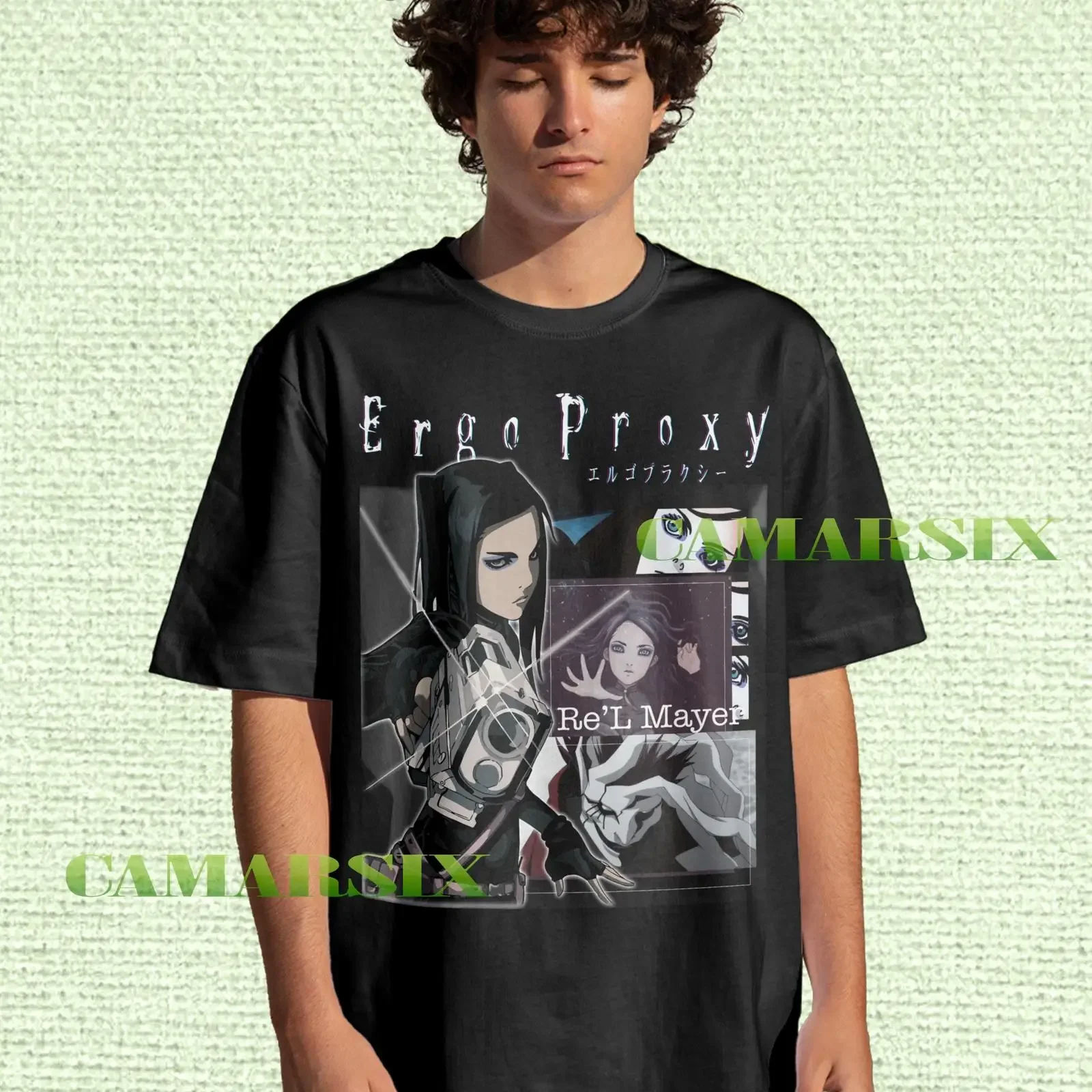 Vintage Ergo Proxy Re L Mayer T Shirt Retro 90s Anime Casual Classic Merch  Top vintage Washed Stylish Slightly Soft fashion
