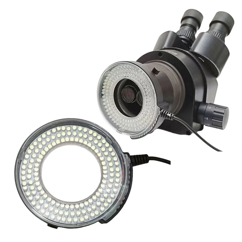 USB Adjustable  6500K 144 LED Ring Light  Lamp For Industry Stereo Microscope Digital Camera Magnifier