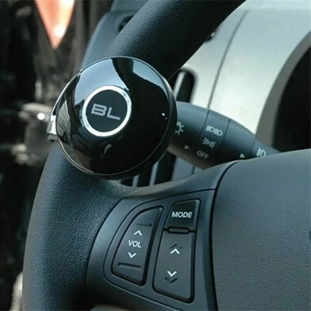 Knob Ball Assister Spinner Aid Power Black Handle Metal+ABS Truck Steering Wheel About 9 X 8cm Simple To Install