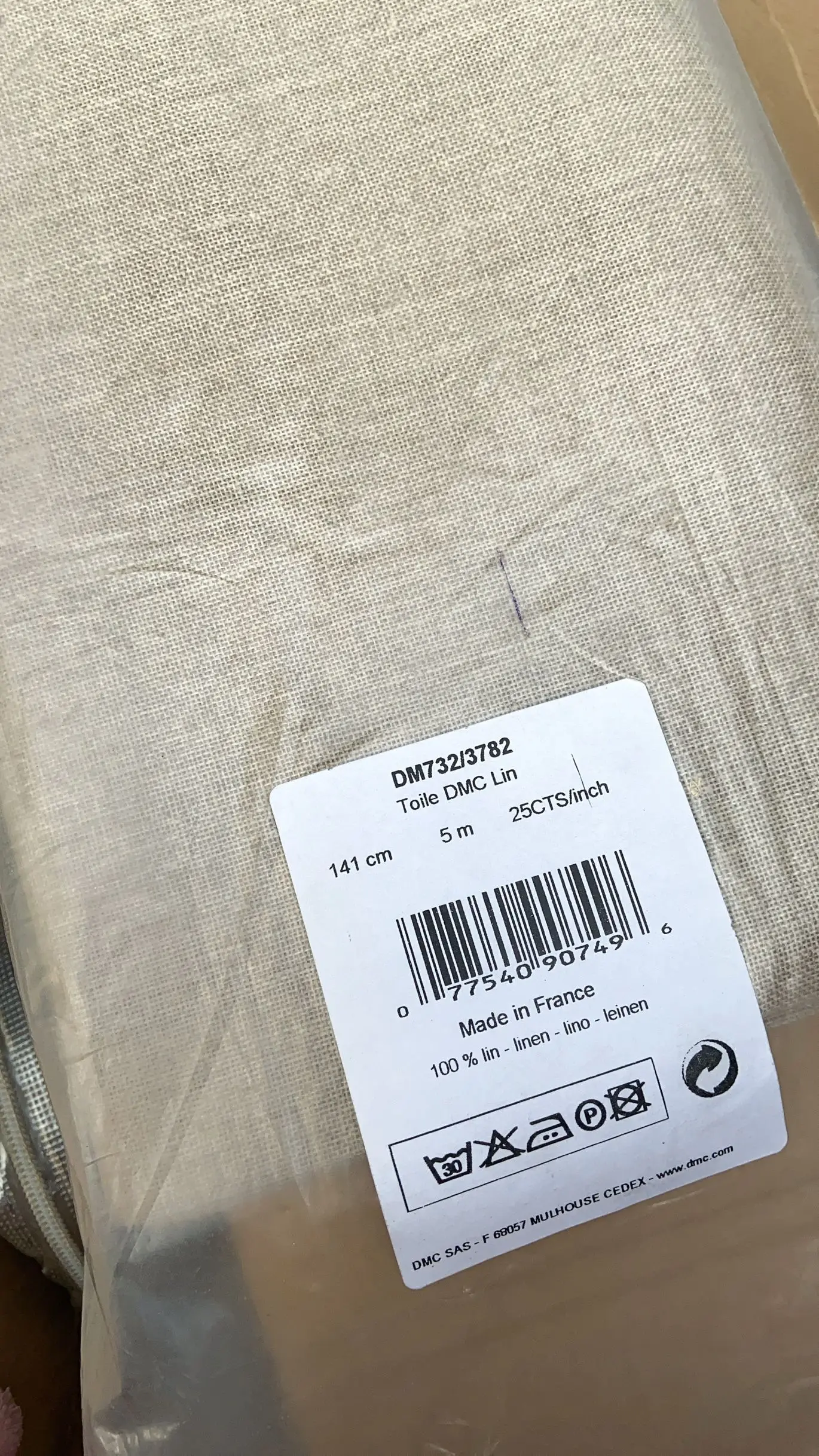 DMC fabric/aida stock  embroidery fabric 25ct color fabric cross stitch canvas cloth white color, 25-25cm, linen