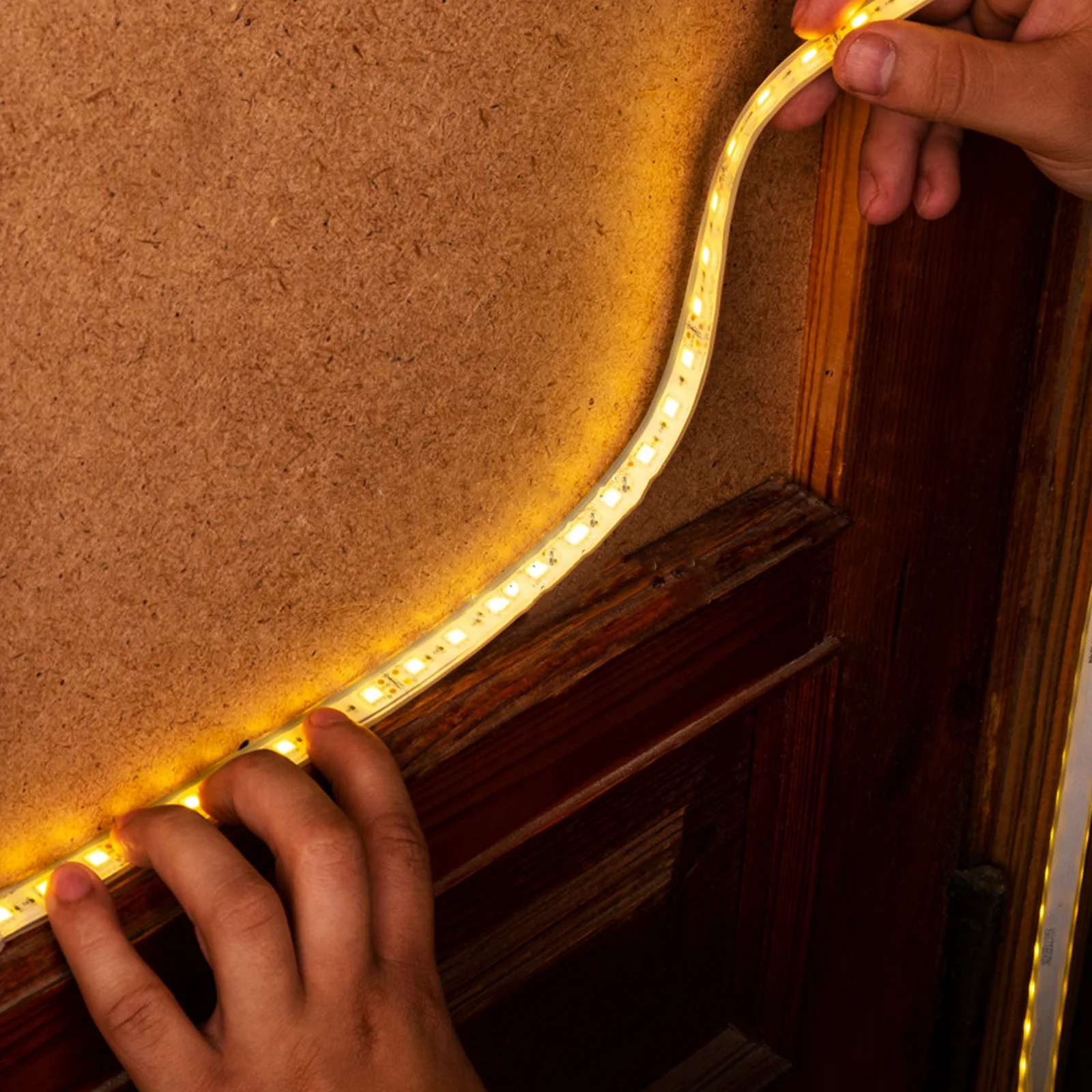 

Human Body Induction Strip Light Warm White Case Decorative Bedside Light for Home Bedroom LED Ribbon Decoration Energy