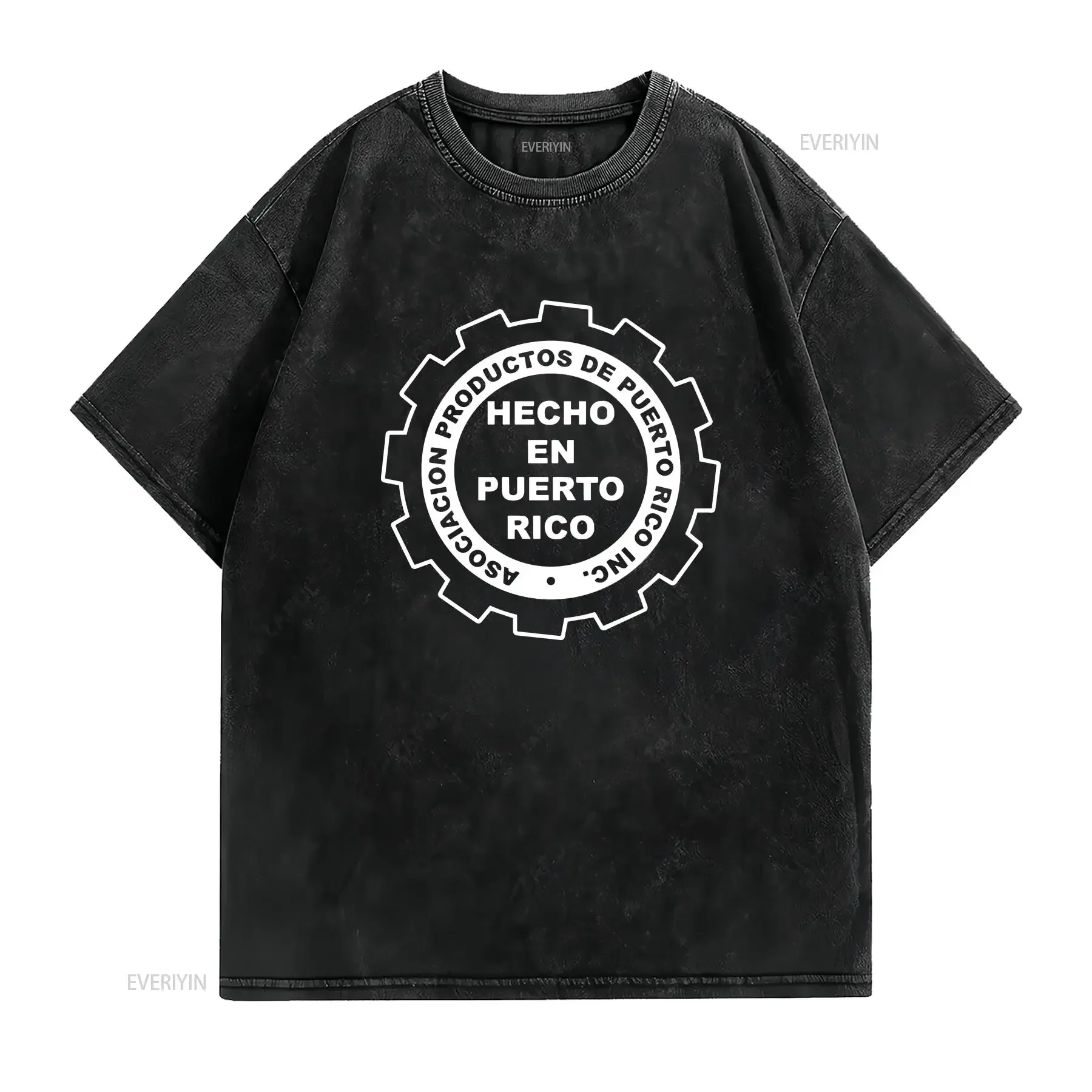 Hecho En Puerto Rico Rican Pride Orgullo Boricua T Shirt vintage Washed Unisex graphic Slightly streetwear Comfortable