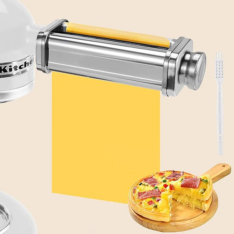 Pasta Roller for Kitchenaid Stand Mixer Stainless Steel Pasta Attachment for Kitchen Aid Pasta Sheet Roller Fit for Stand Mixer