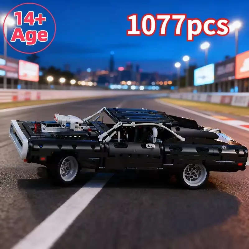 テクニカルカードッジチャージャーレーシングカービルディングブロックモデル映画ワイルド・スピード有名な車両42111レンガ男の子のおもちゃギフト