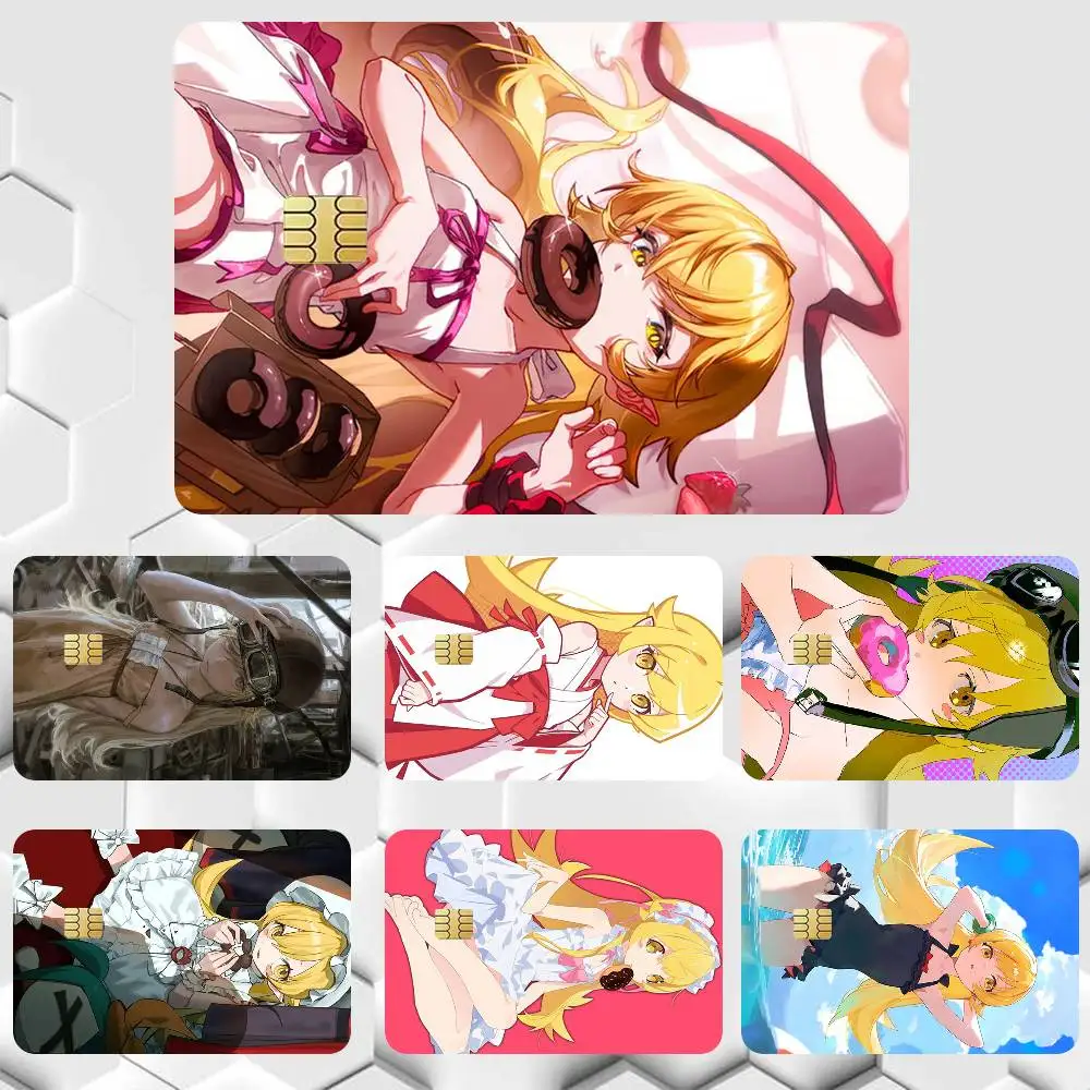 Oshino shinobu monogatari series Sticker Film Tape Skin for Credit Card Debit Card Waterproof Stickers Cartoon