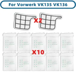 Compatible For Folletto Vorwerk Kobold VK135 VK136 Replacement Parts Accessories Dust Bag Motor Protection Filter