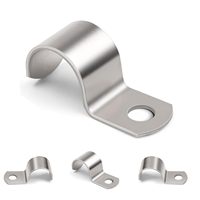 30-Pack M16 Stainless Steel 304 Clamps - 15-16mm Single Hole Pipe/Hose Mounts