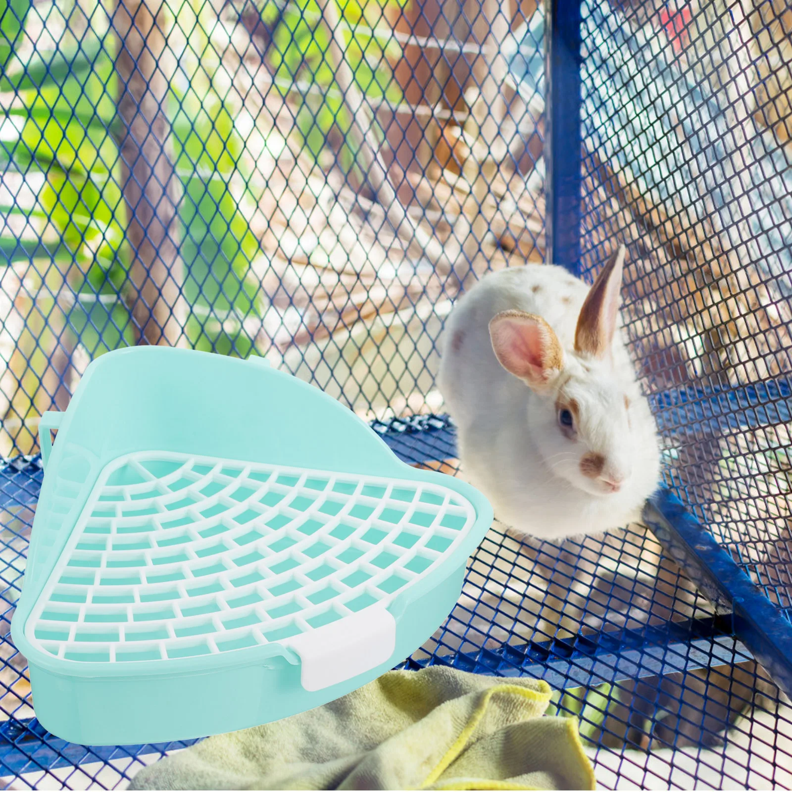 Corner Pet Animal Pet Cat Rat Rabbit Pee Litter Box Trainer Litter Tray Toilet Corner For Small Pet Guinea Pig Toilet Rabbites