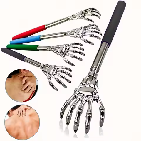Portable Extendable Back Scratcher Stainless Steel Telescoping Back Scratcher for Both Human and Pets Extendable Back Massager