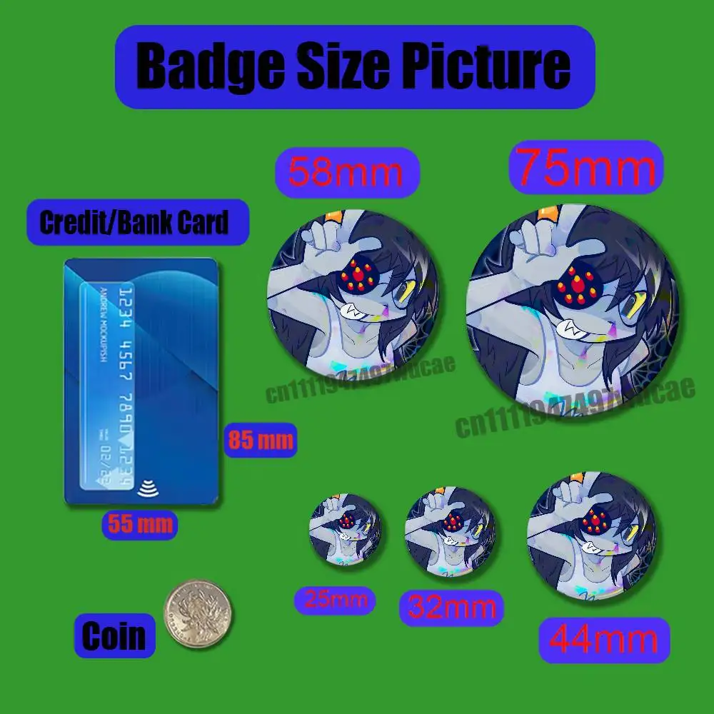 For Homestuck Badge Cover Custom Button 25mm 58mm Pin Insignia Emblem Round Laser Film
