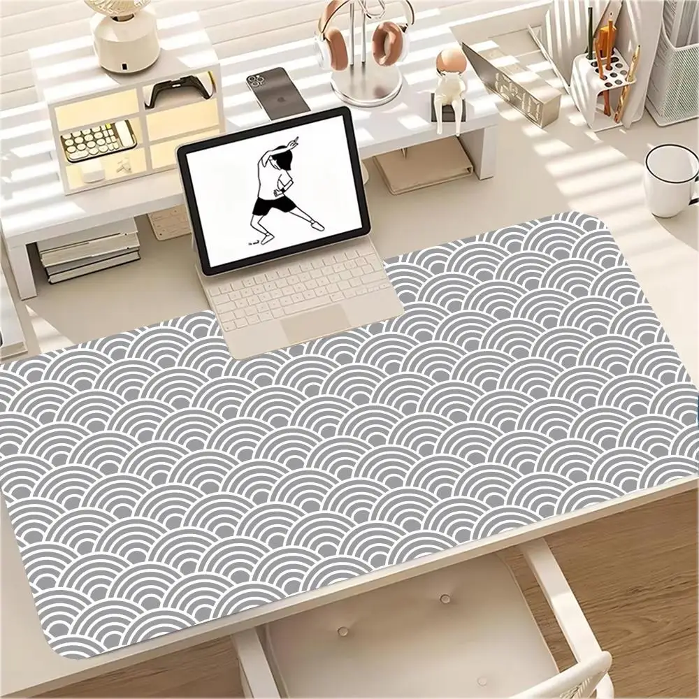 Japanese Wave Mouse Pad Art Mouse Pad XXL Oversized Mouse Pad Gaming Computer Keyboard Desk Pad Gaming Player Dedicated Pad