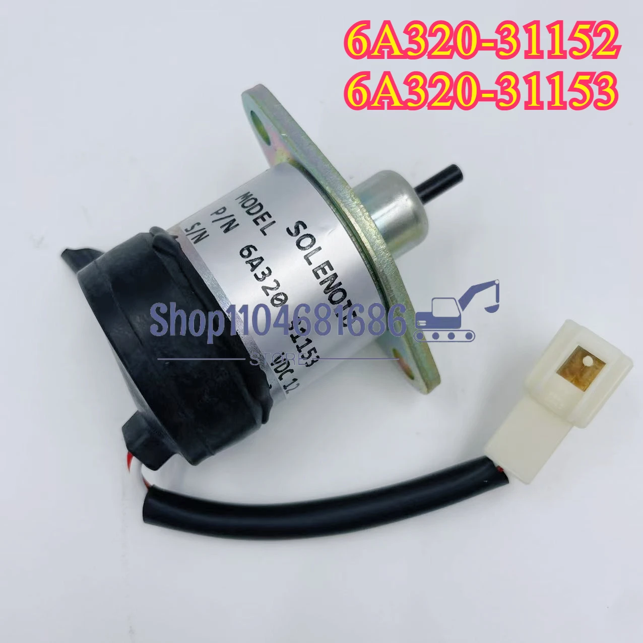 

Fuel Stop Solenoid 6A320-31152 6A320-31153 for Kubota Front Mower F2680E F2690 F2690E F2880 F2890 F3080 F3680 F3690