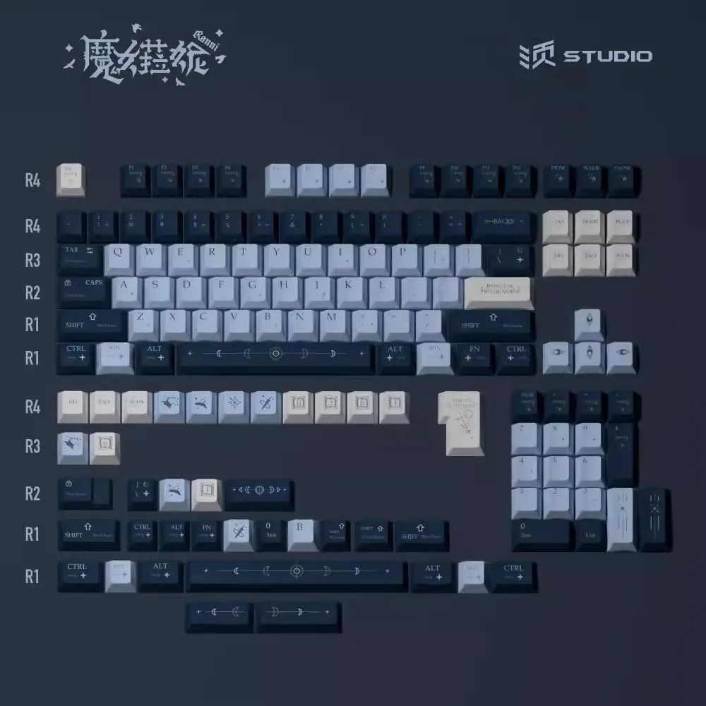 

1 Set Ranni Keycap Anime Gaming PBT Dye Sublimation Keycap Cherry Profile Key Caps For MX Switch Keyboard Keychron Q2 K2 Anne