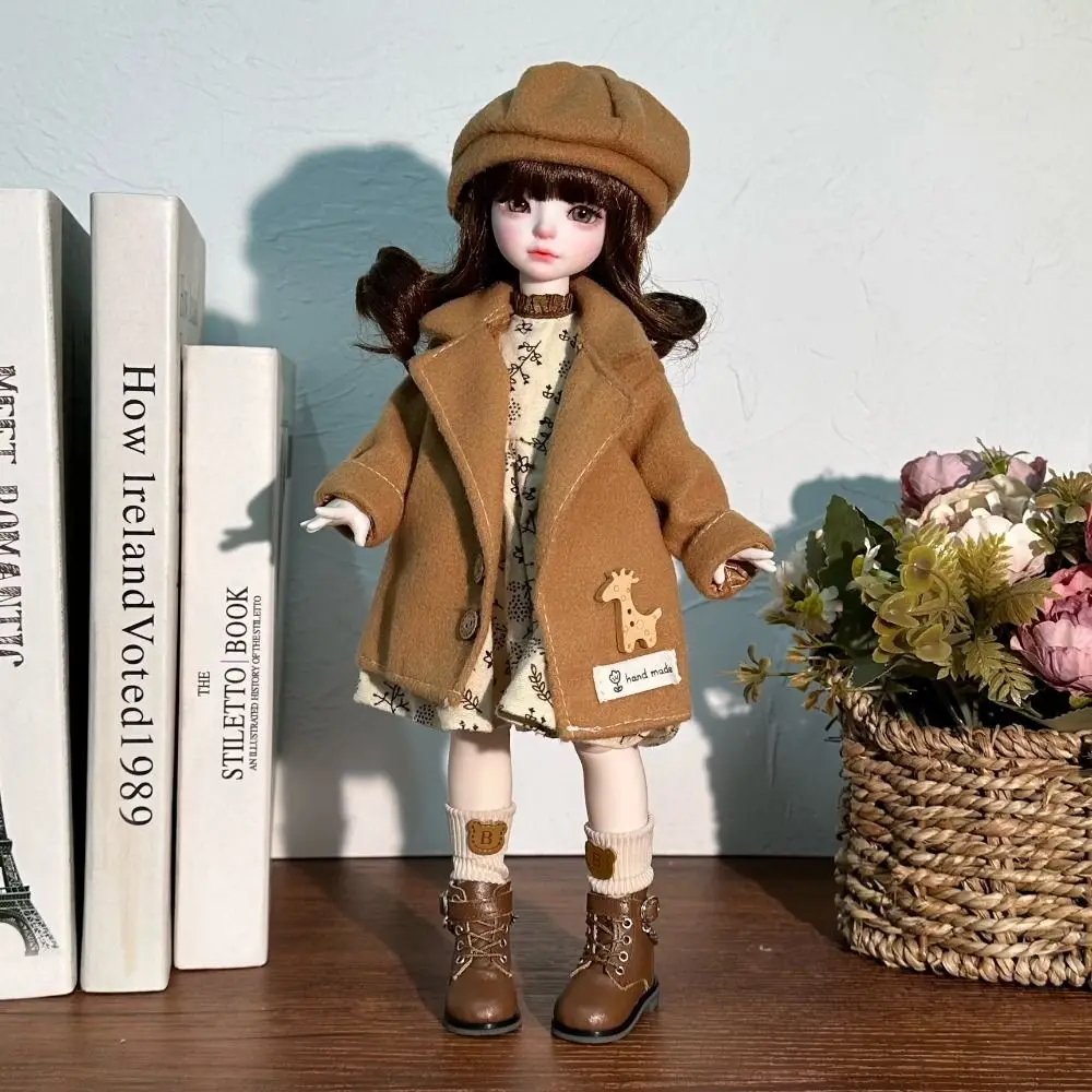 Mode Mooie Jurk 30 cm Kleding Jas Hoed Vrijetijdskleding Winter Pak Handgemaakte Dress Up 1/6 BJD Kleding Accessoires