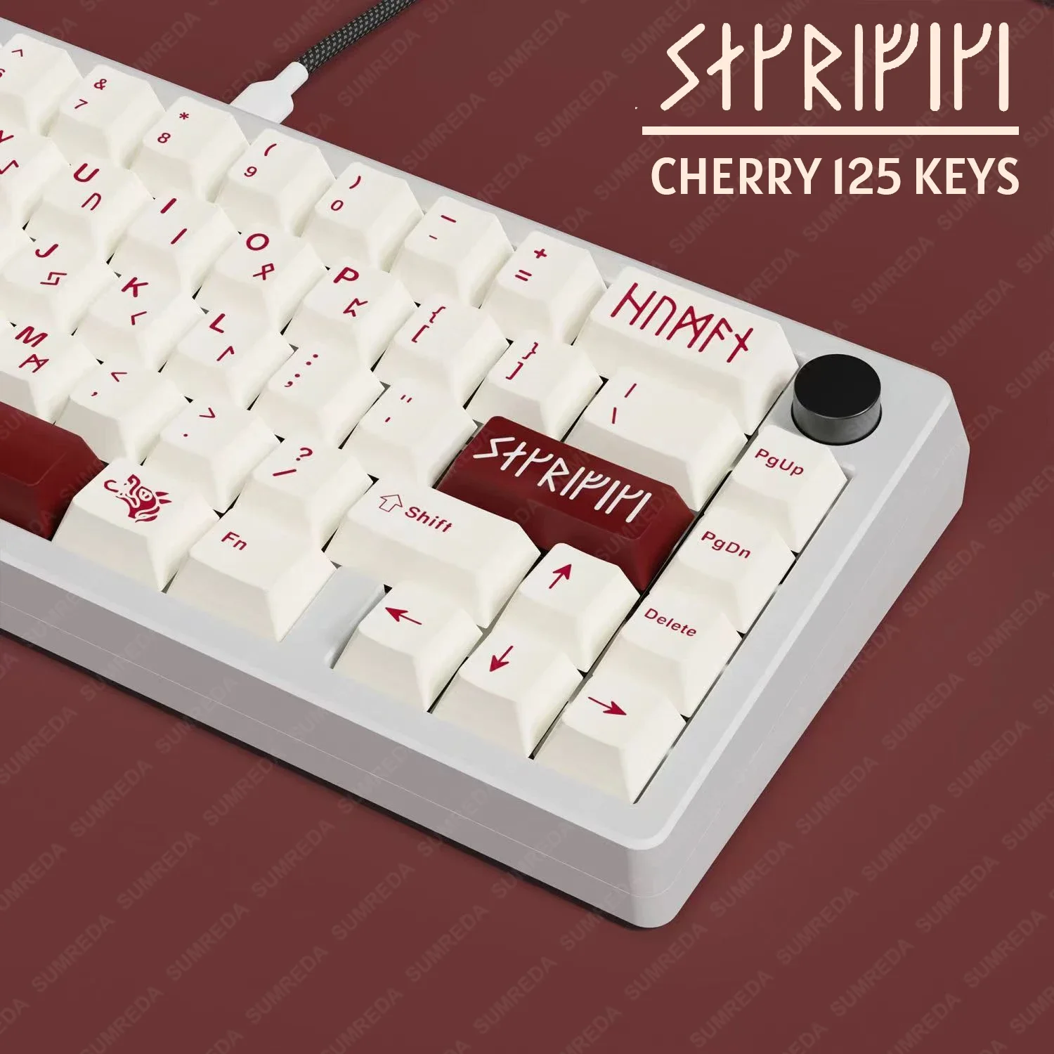 Bloodstain Theme DYE-SUB Cherry PBT Profile Keycap 125 Keys For crush80 Cherry MX Switch Mechanical Keyboard Custom Kit Keycaps