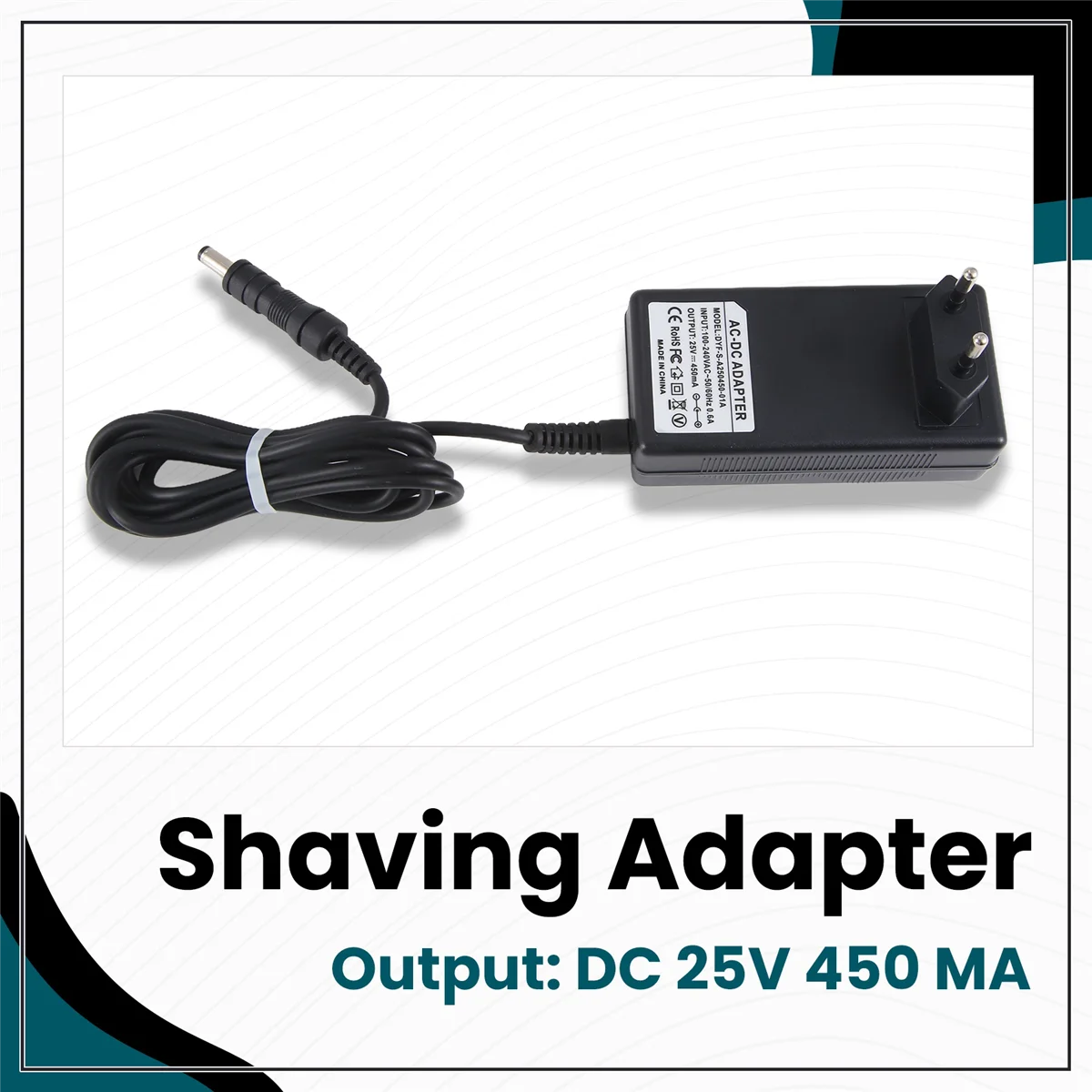 Adattatore ABLS compatibile per Philips FC6331 FC6333 FC6402 FC6401 FC6405 FC6168 PowerPro Aqua Duo Caricatore per aspirapolvere 25V, spina UE