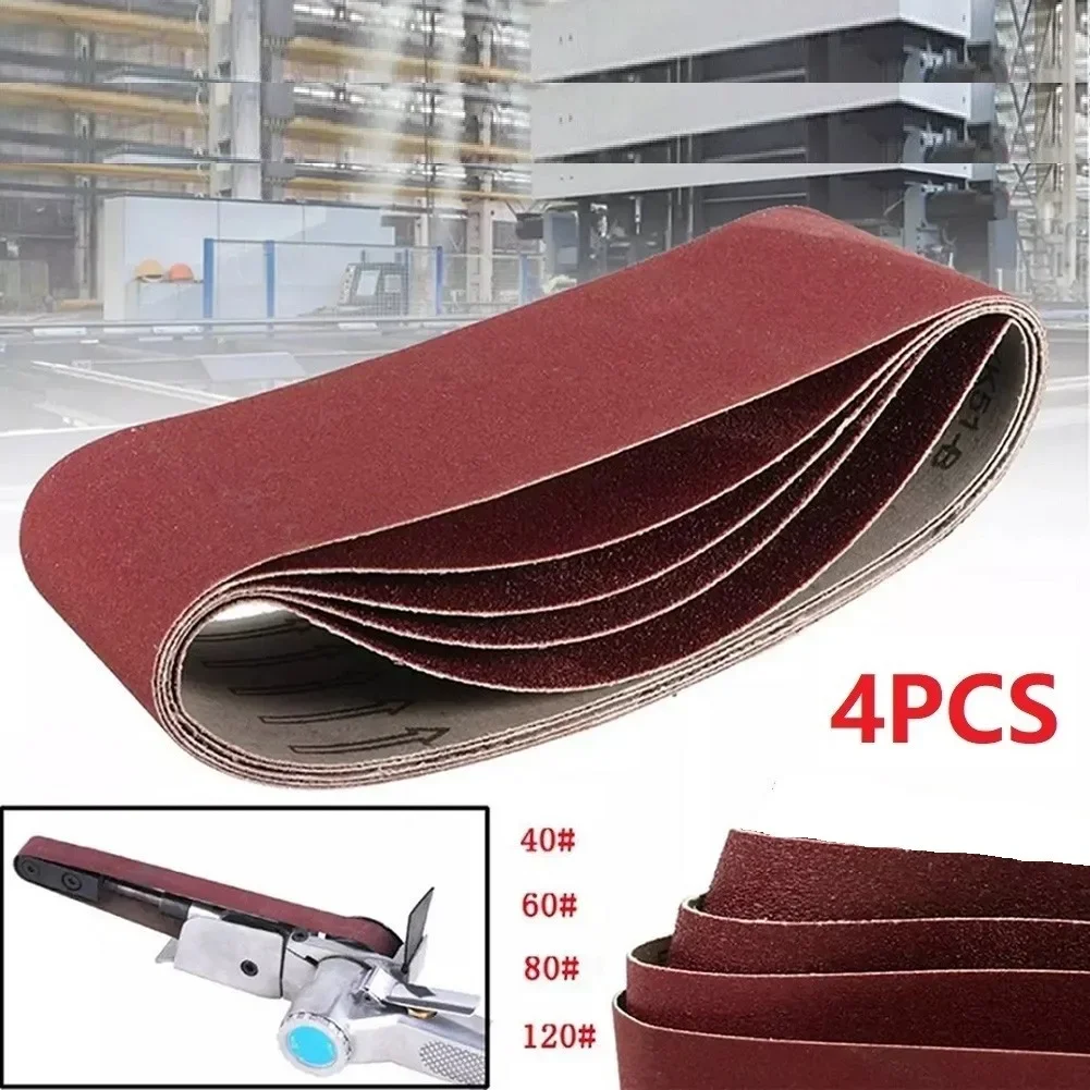 

4 PCS 75x457mm 3/8"x13" Sanding Belts Fused Alumina Zirconia Sander Belts Grit Mixed 40 60 80 120 Grit Sander Power Tools