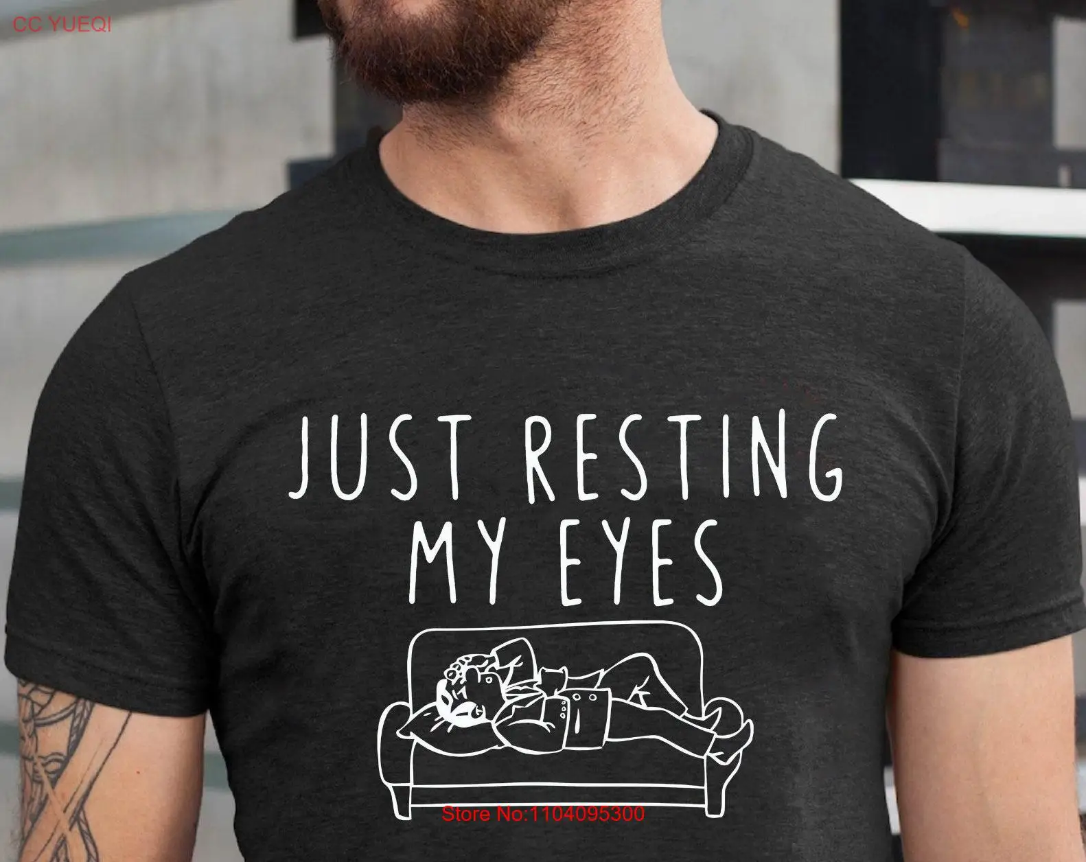 Just Resting My Eyes T Shirt Funny Dad For Father s Day long or short sleeves