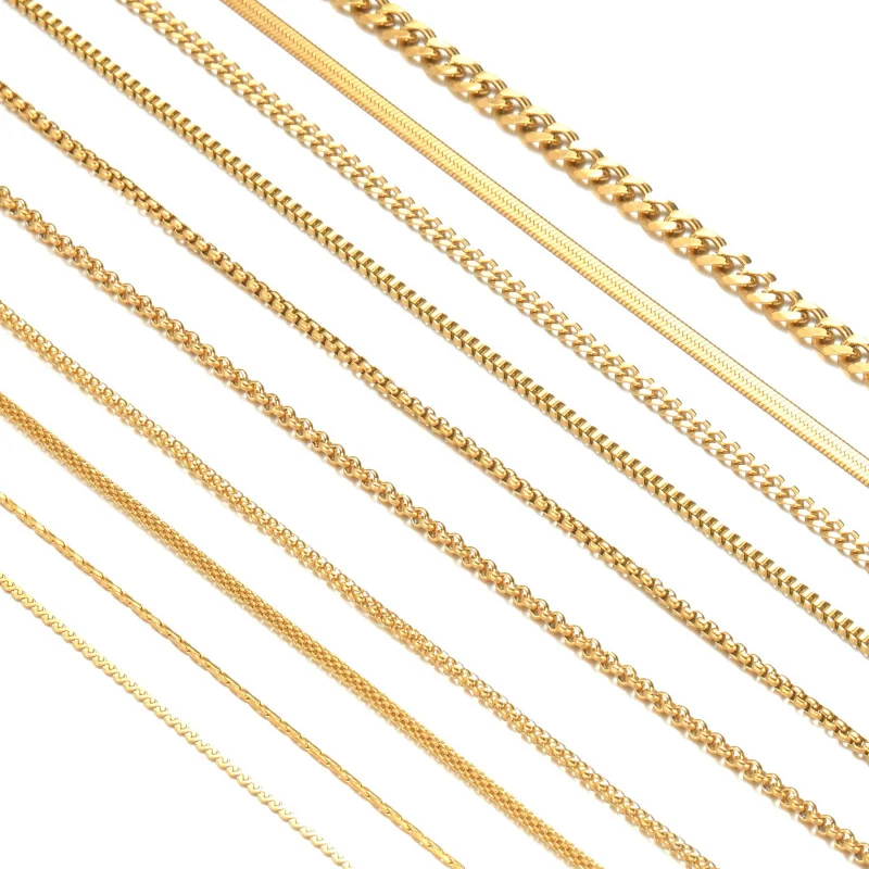 

18k Pure Rope Necklace Jewelry Real Solid Gold Chain