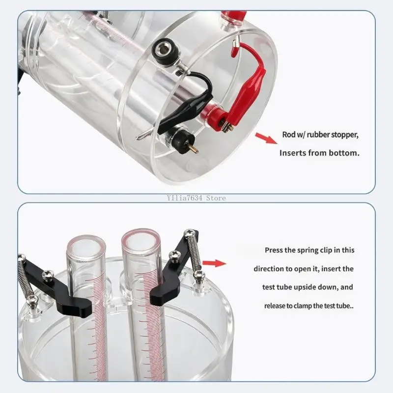  Water Electrolysis Apparatus with Clear Vessel for Classroom Lessons