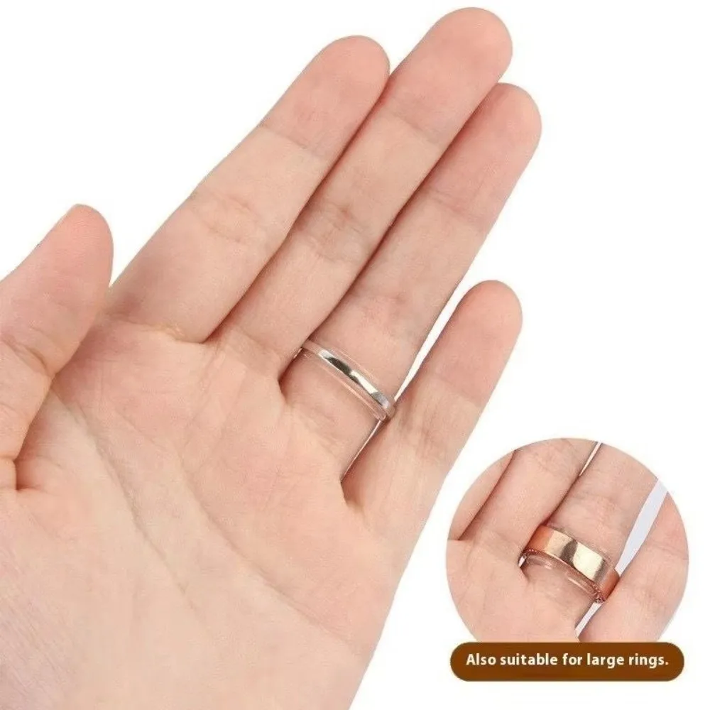 8Pcs/set Silicone Ring Size Adjuster Loose Rings Transparent Ring Tighten Reducer Anti-Loss Invisible Ring Holder