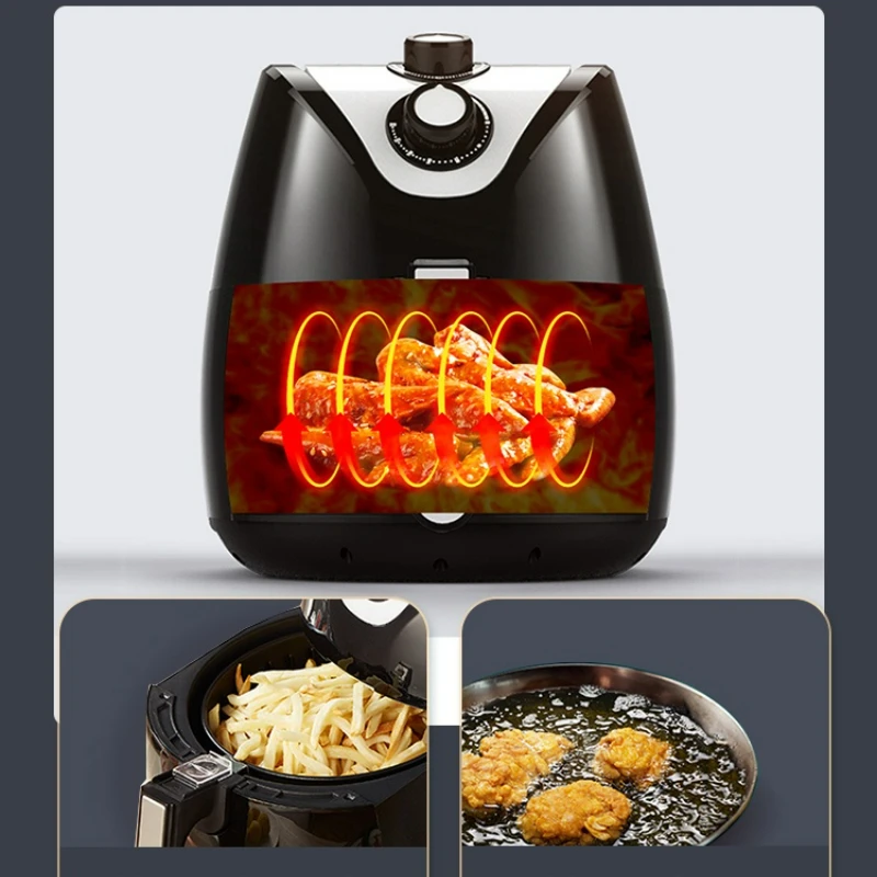 Frytkownice powietrzne z kontrolowaną temperaturą i pokrętłem Wielofunkcyjna automatyczna bezolejowa frytkownica elektryczna o dużej pojemności