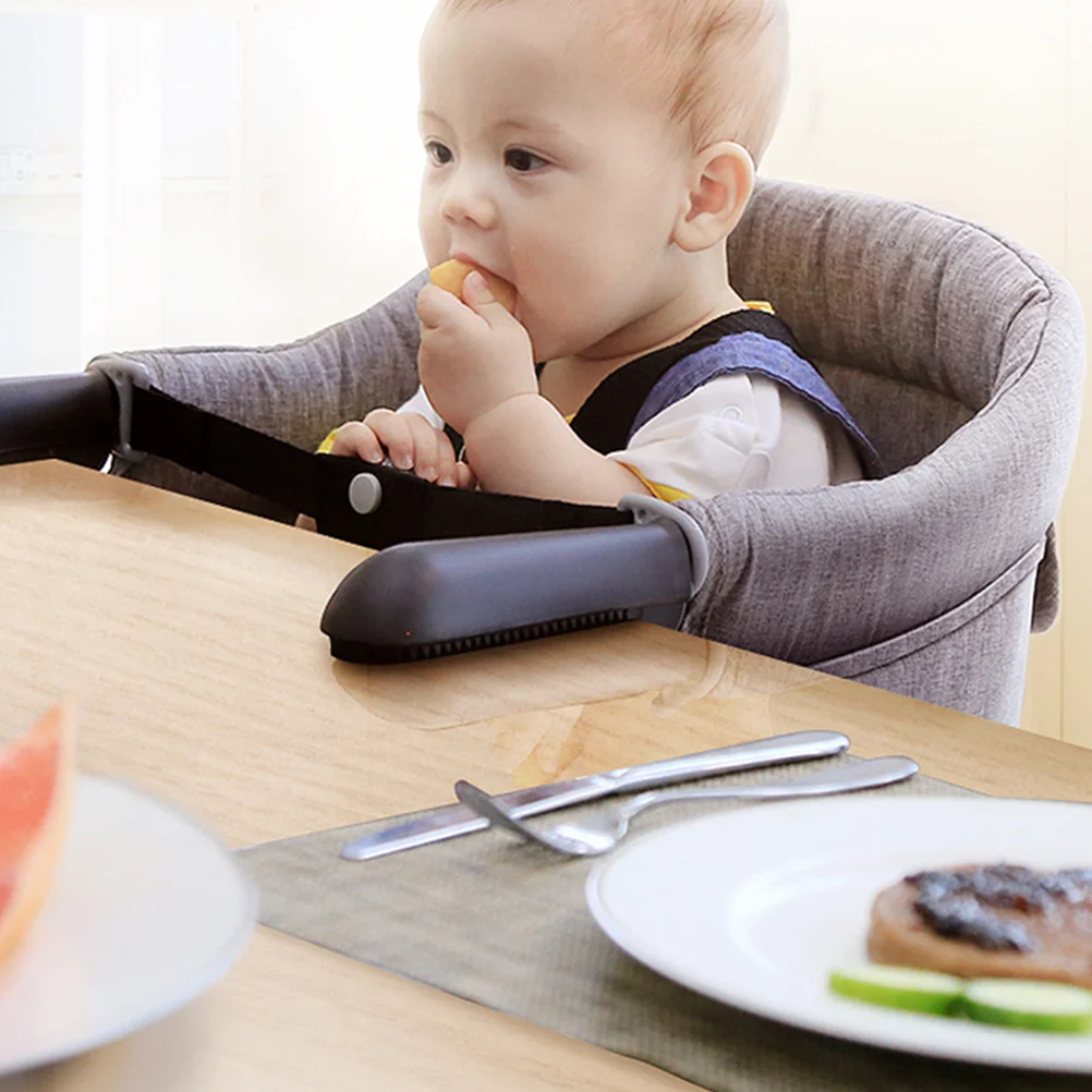 Table à manger et chaise portables pliables pour bébé avec ceinture de sécurité, table à manger pour bébé, siège de voyage lavable